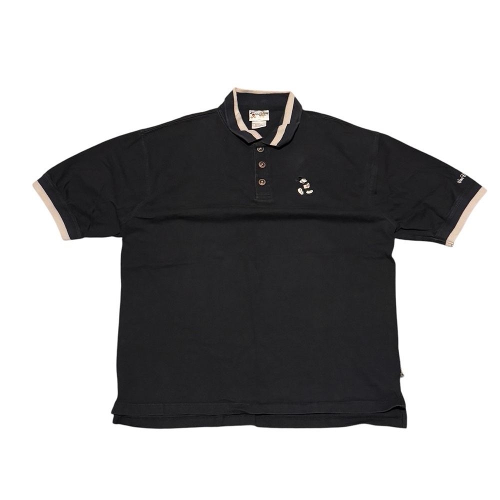 Walt Disney World Men’s Polo Shirt Size Large Black Mickey Mouse